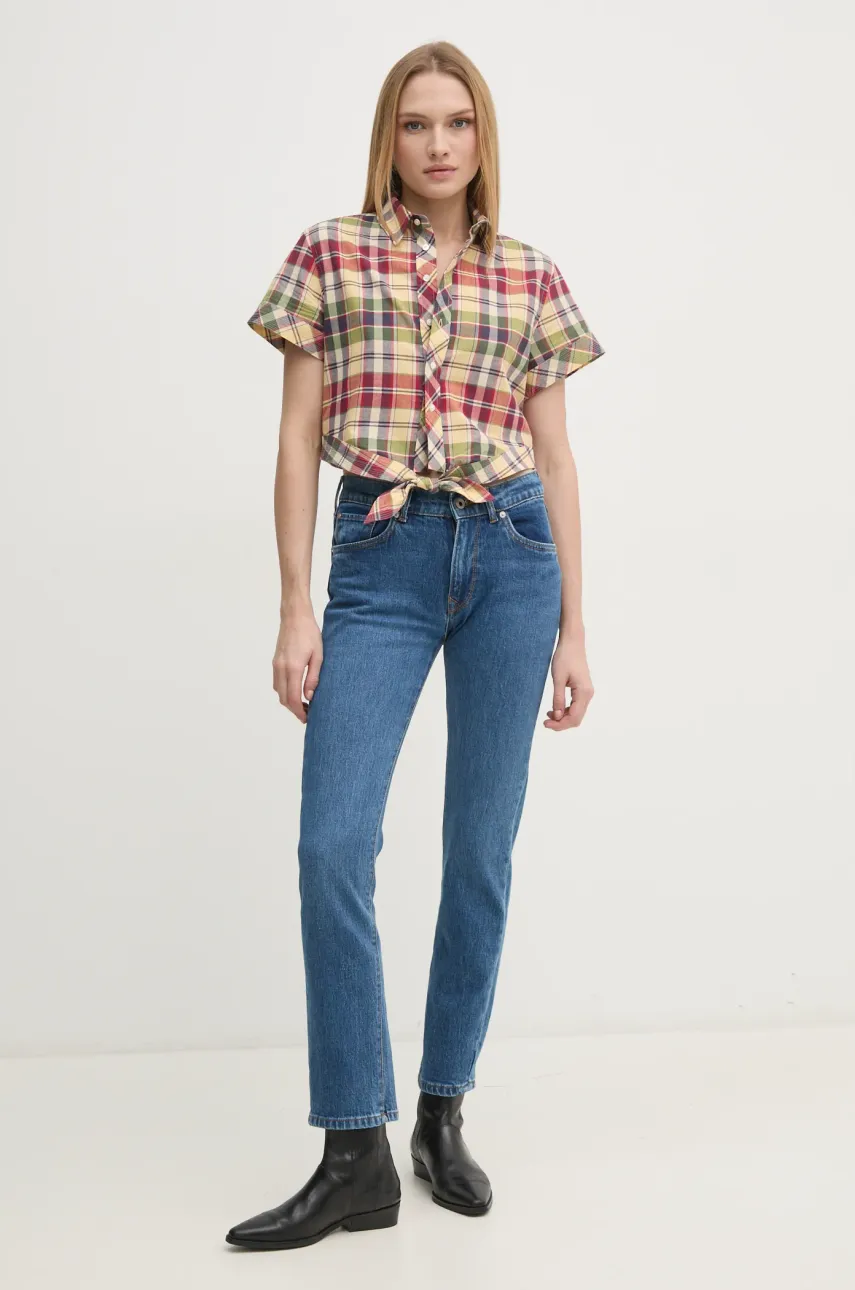 Хлопковая рубашка Polo Ralph Lauren женская relaxed классический воротник 211959816 Хлопковая рубашка Polo Ralph Lauren женская relaxed классический воротник 211959816