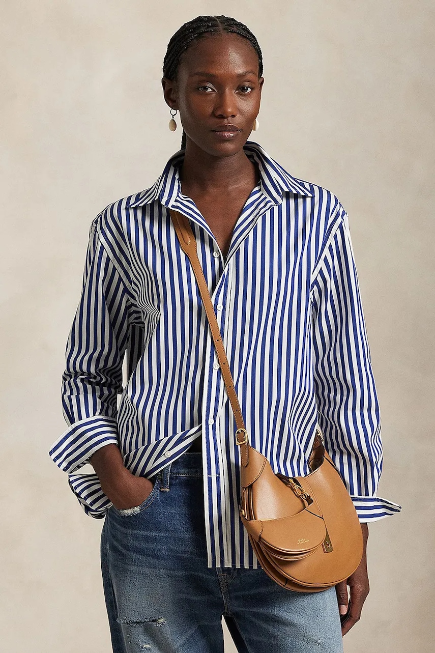 Levně Bavlněná košile Polo Ralph Lauren dámská, více barev, regular, s klasickým límcem, 211968218