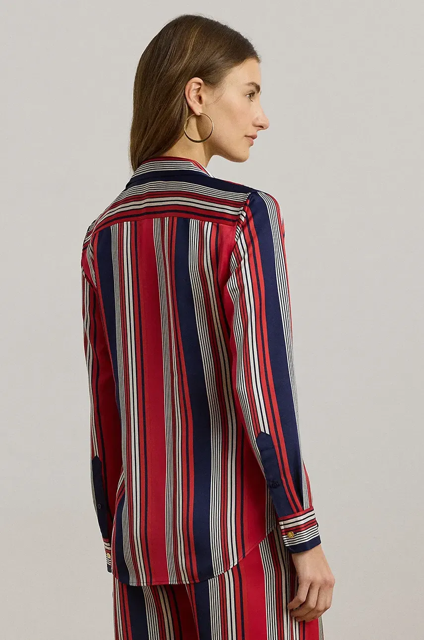 Рубашка Lauren Ralph Lauren женская цвет красный slim классический воротник 200957053 Рубашка Lauren Ralph Lauren женская цвет красный slim классический воротник 200957053