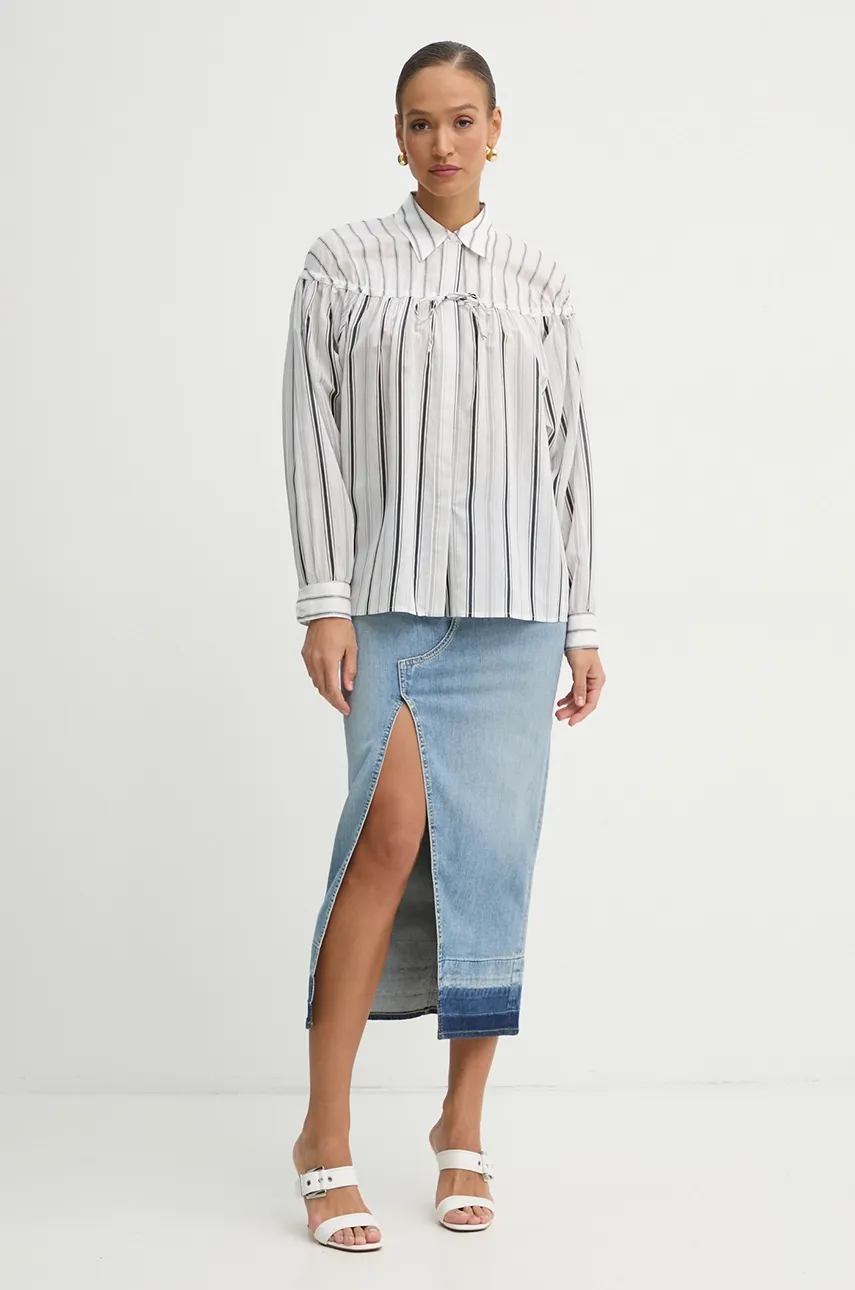 Рубашка Pinko женская цвет белый regular классический воротник 104825 A2FY Рубашка Pinko женская цвет белый regular классический воротник 104825 A2FY
