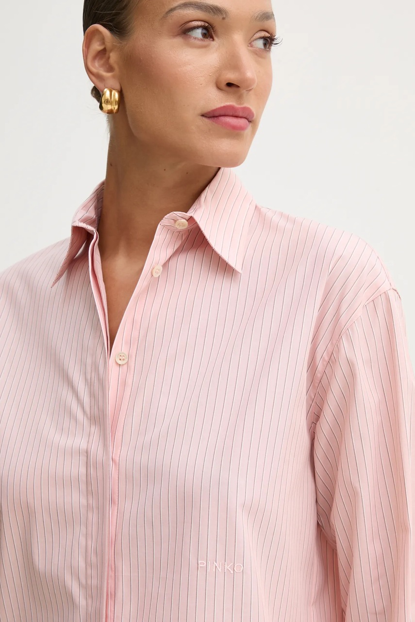 Βαμβακερό πουκάμισο Pinko χρώμα: ροζ, 104026 A2FH φωτογραφία