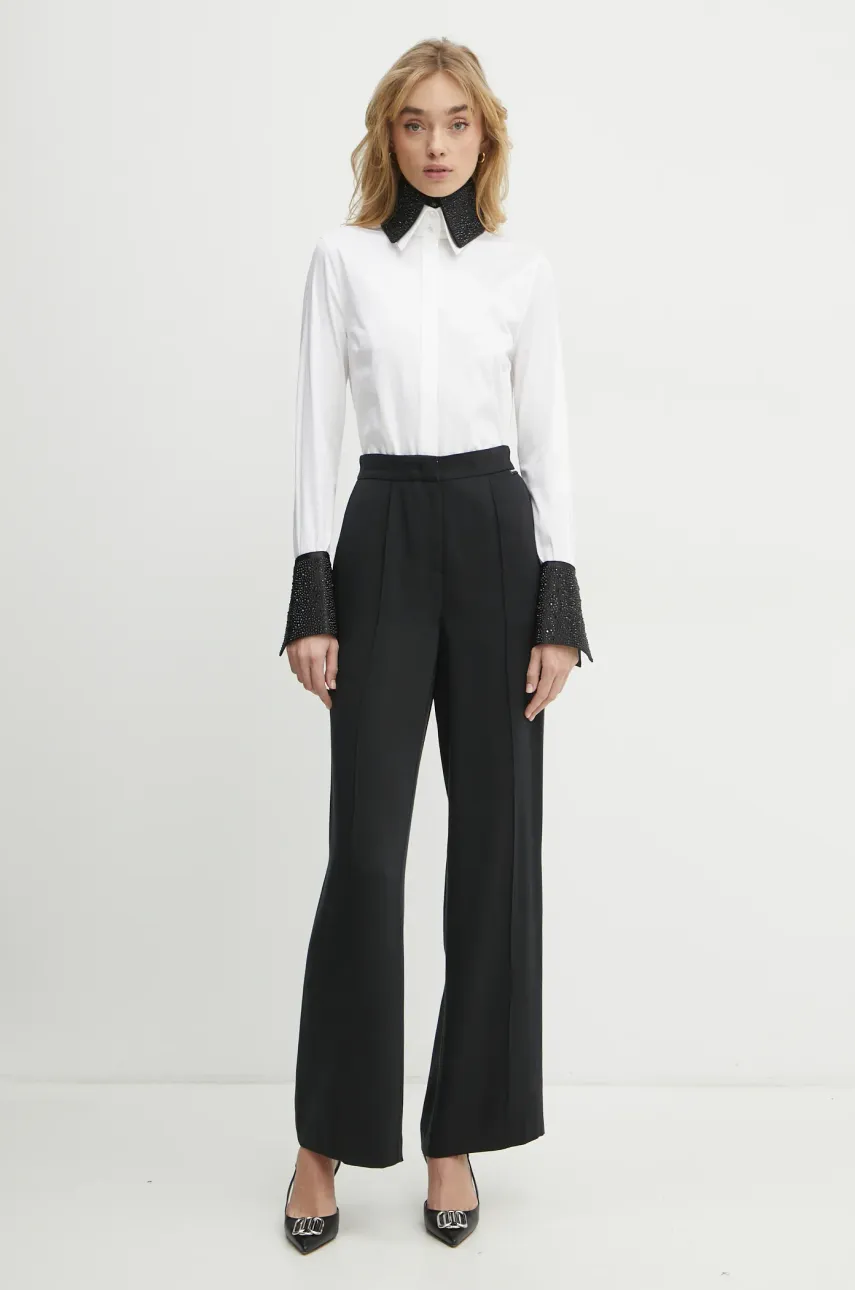 Рубашка Karl Lagerfeld женская цвет белый regular классический воротник A1W11004 Рубашка Karl Lagerfeld женская цвет белый regular классический воротник A1W11004