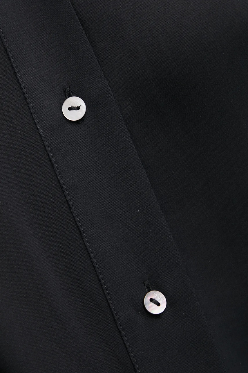 Сорочка Karl Lagerfeld жіноча колір чорний regular класичний комір A1W11022 