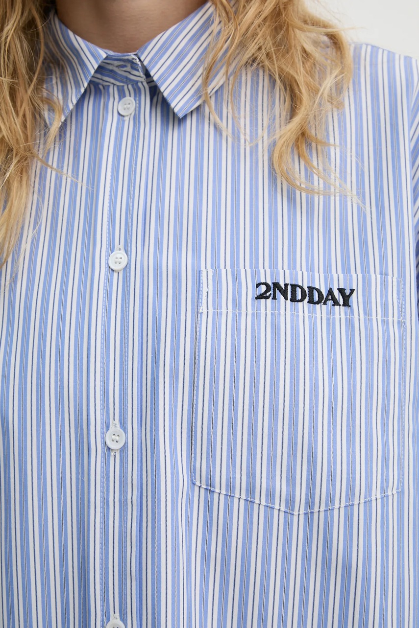 Πουκάμισο 2NDDAY Claras χρώμα: μπλε, 2251131215 φωτογραφία
