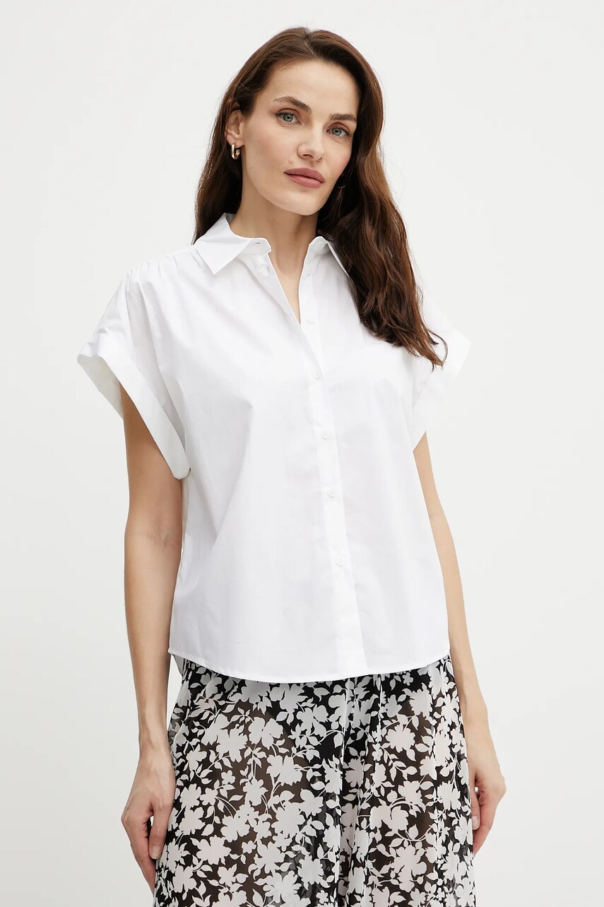 Levně Košile Twinset dámská, bílá barva, regular, s klasickým límcem, 251TT202H