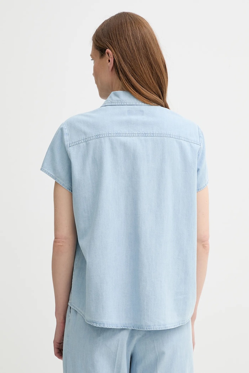Džínová košile A.P.C. chemisette marina (obrázek 3)