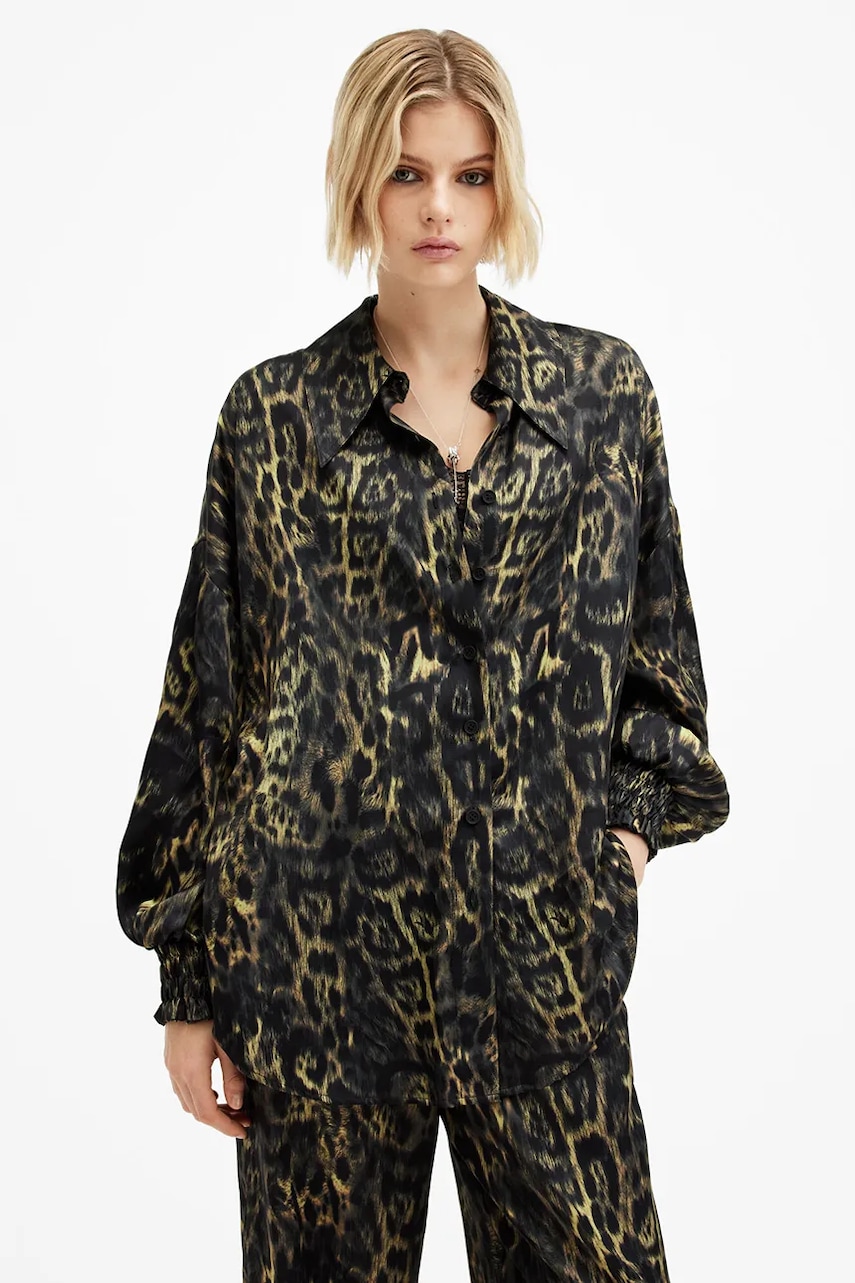 AllSaints cămașă din amestec de mătase CHARLI cu guler clasic, relaxed, W050PB AllSaints cămașă din amestec de mătase CHARLI cu guler clasic, relaxed, W050PB