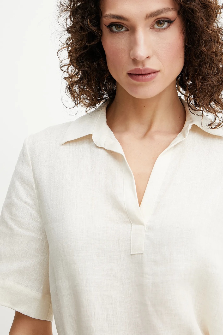 Λευκή μπλούζα Marella Emme by Marella γυναικεία, χρώμα: μπεζ, 2515111032200 φωτογραφία