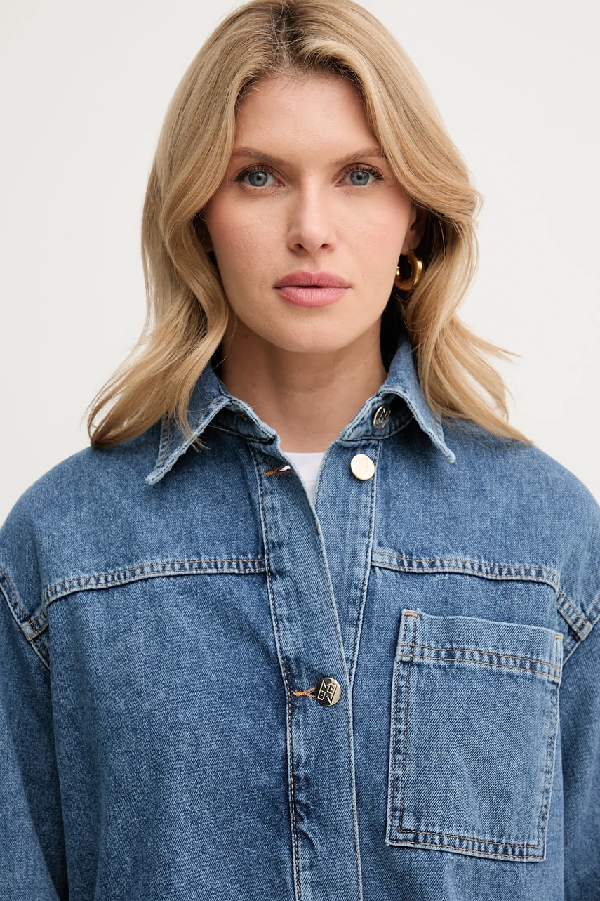 Τζιν πουκάμισο Marella Emme by Marella χρώμα: ναυτικό μπλε, 2515111181200 φωτογραφία