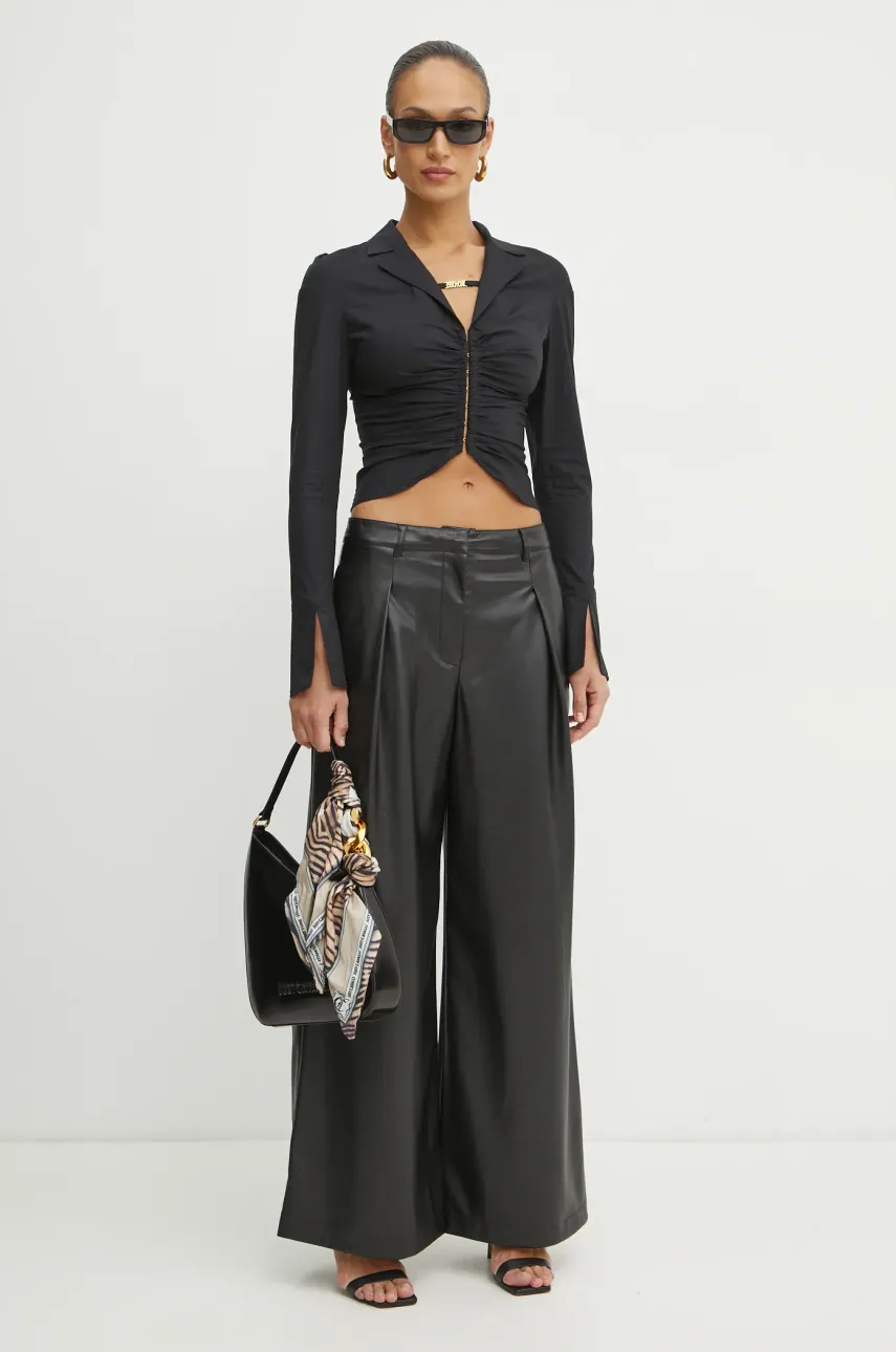 Рубашка Versace Jeans Couture женская цвет чёрный slim классический воротник 78HAL203 N0431 Рубашка Versace Jeans Couture женская цвет чёрный slim классический воротник 78HAL203 N0431