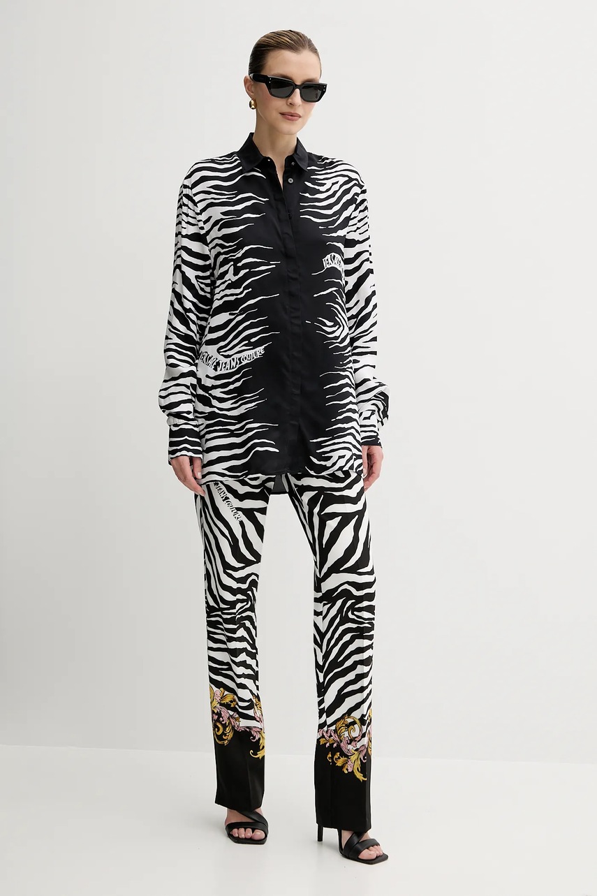 Рубашка Versace Jeans Couture цвет чёрный relaxed классический воротник 78HAL2P2 NS635