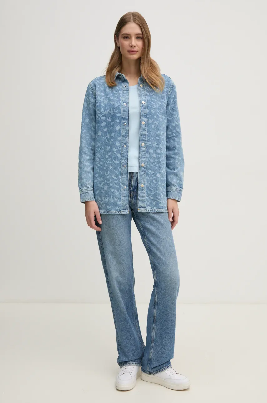 Джинсовая рубашка Sisley женская regular классический воротник 53Y3LQ08I Джинсовая рубашка Sisley женская regular классический воротник 53Y3LQ08I