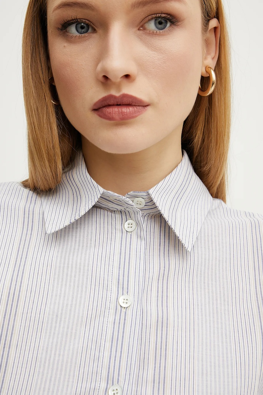 Βαμβακερό πουκάμισο Patrizia Pepe χρώμα: γκρι, 2C1601 A569 φωτογραφία