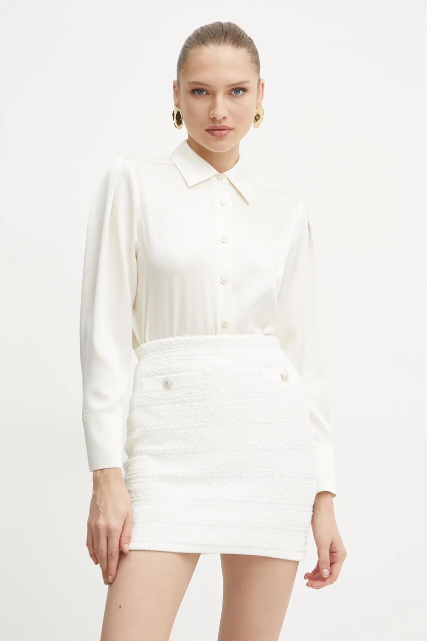 Levně Košile Marciano Guess DION dámská, béžová barva, regular, s klasickým límcem, 5RGH01 7246A