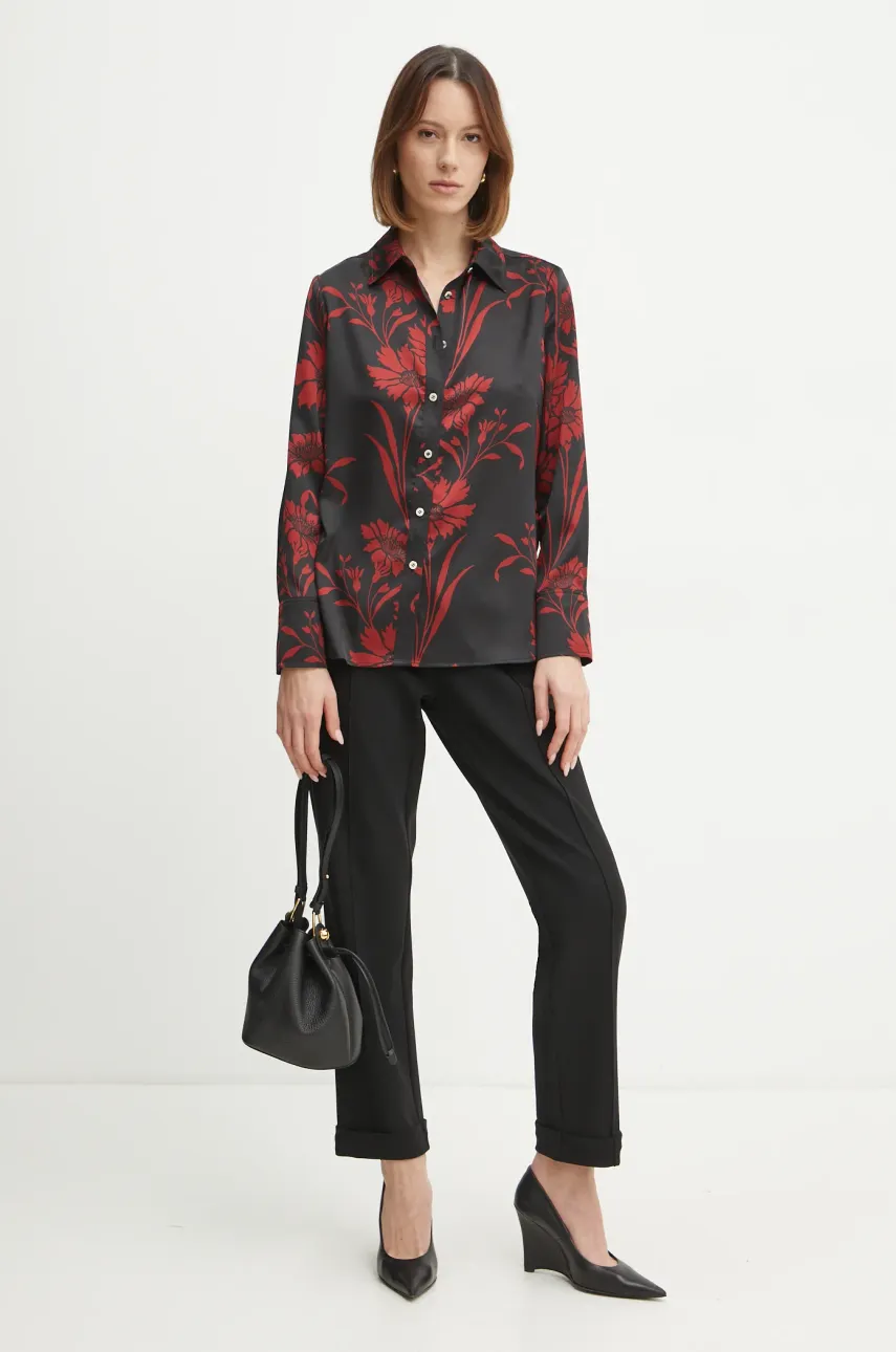 Рубашка Marciano Guess MOLLY женская цвет чёрный regular классический воротник 5RGH34 9917Z Рубашка Marciano Guess MOLLY женская цвет чёрный regular классический воротник 5RGH34 9917Z