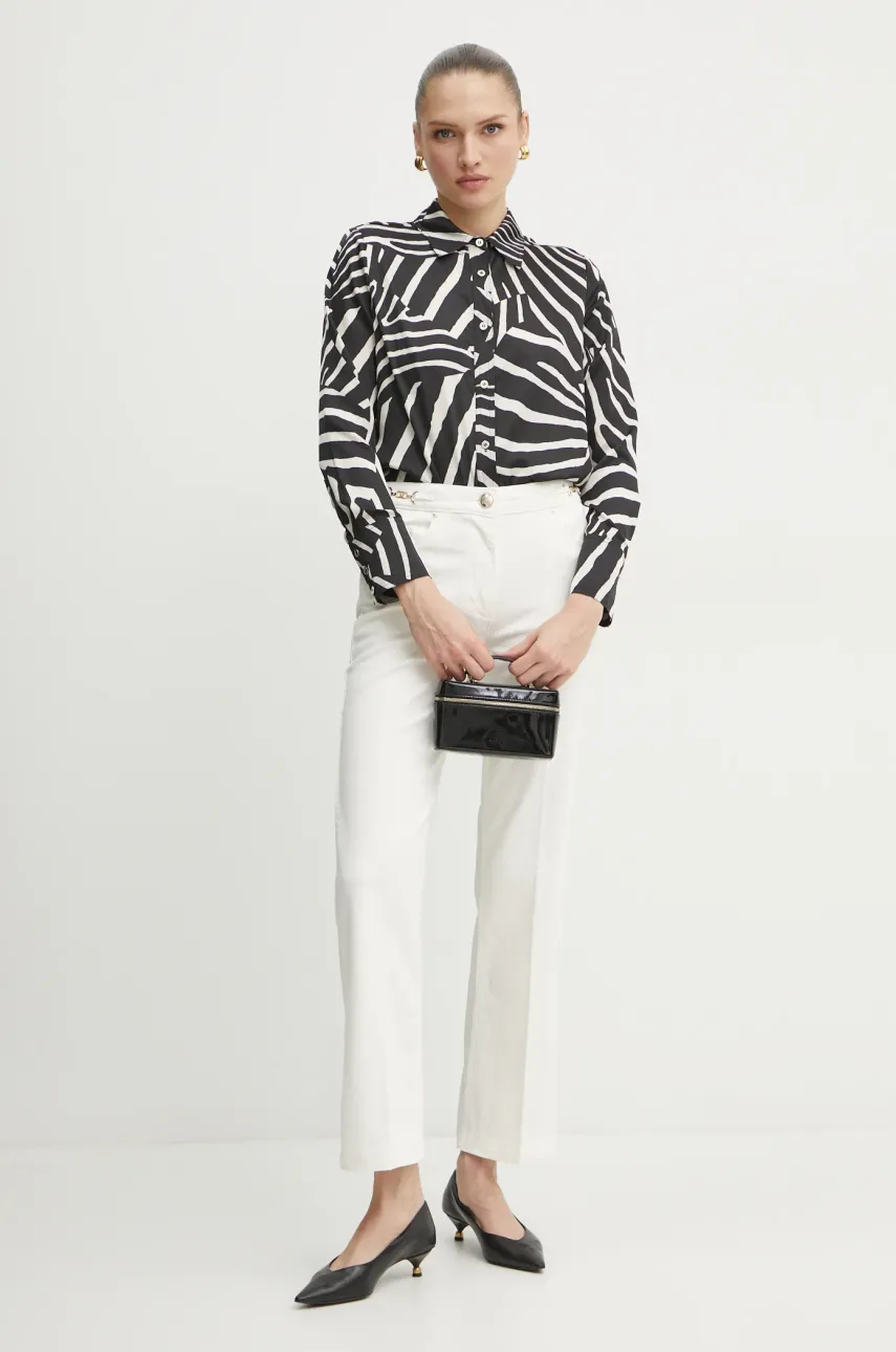 Рубашка Marciano Guess MOLLY женская цвет чёрный regular классический воротник 5RGH34 9917Z Рубашка Marciano Guess MOLLY женская цвет чёрный regular классический воротник 5RGH34 9917Z