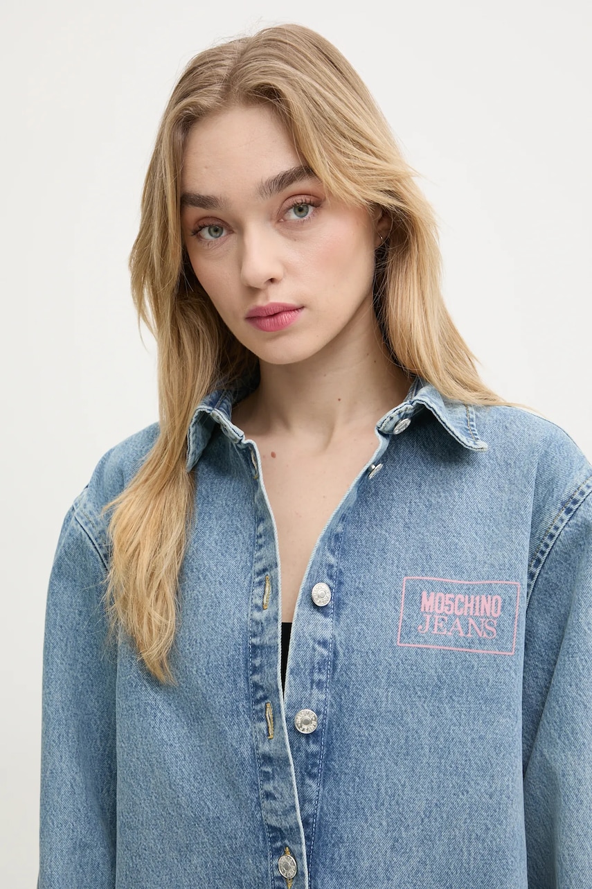 Rifľová košeľa Moschino Jeans