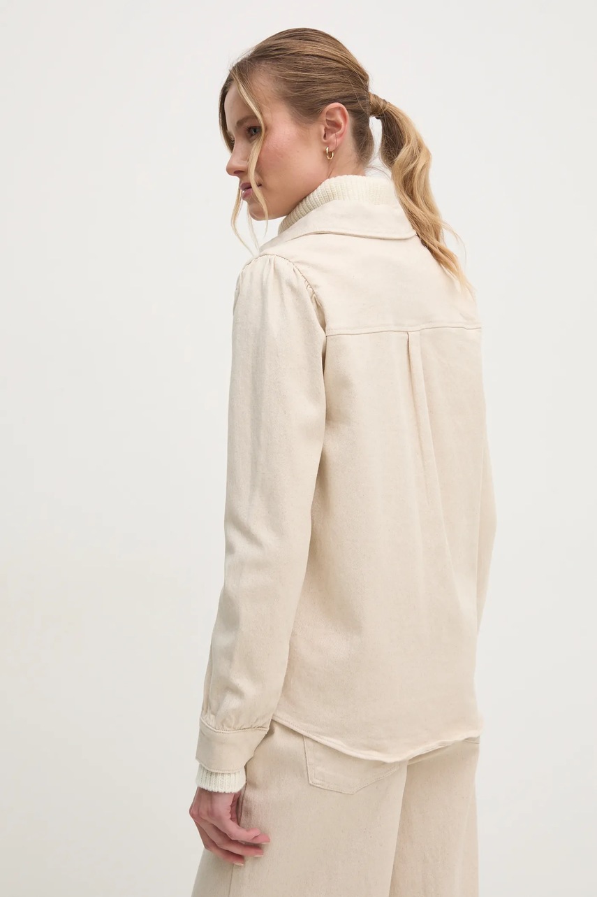 Dkny ing női, galléros, bézs, relaxed, DJ4W2089 termék 2. képe