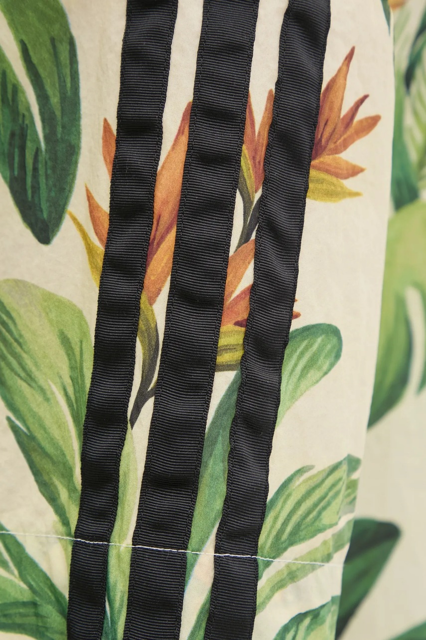 Πουκάμισο adidas x Farm Rio χρώμα: μπεζ, JD6280 φωτογραφία