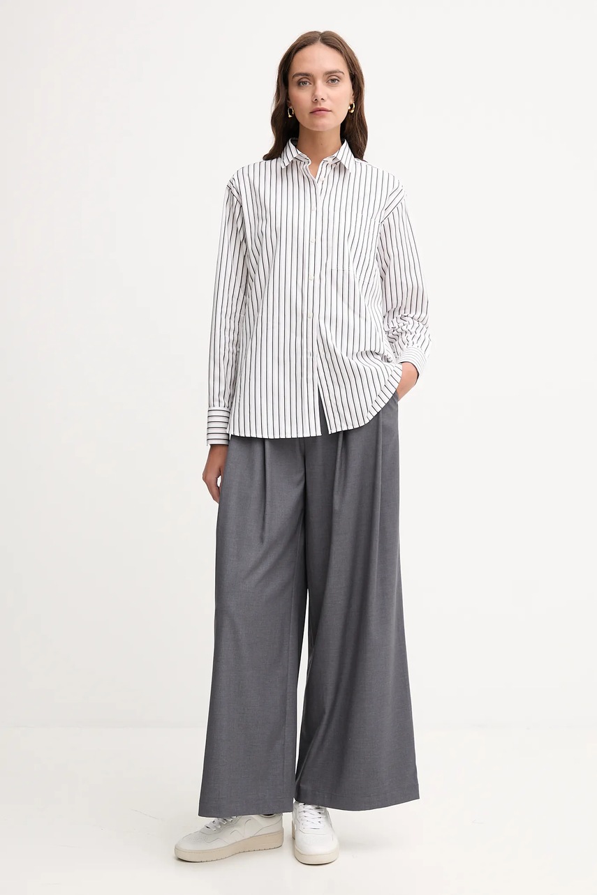 Хлопковая рубашка Lacoste цвет зелёный relaxed классический воротник CF0215 Хлопковая рубашка Lacoste цвет зелёный relaxed классический воротник CF0215