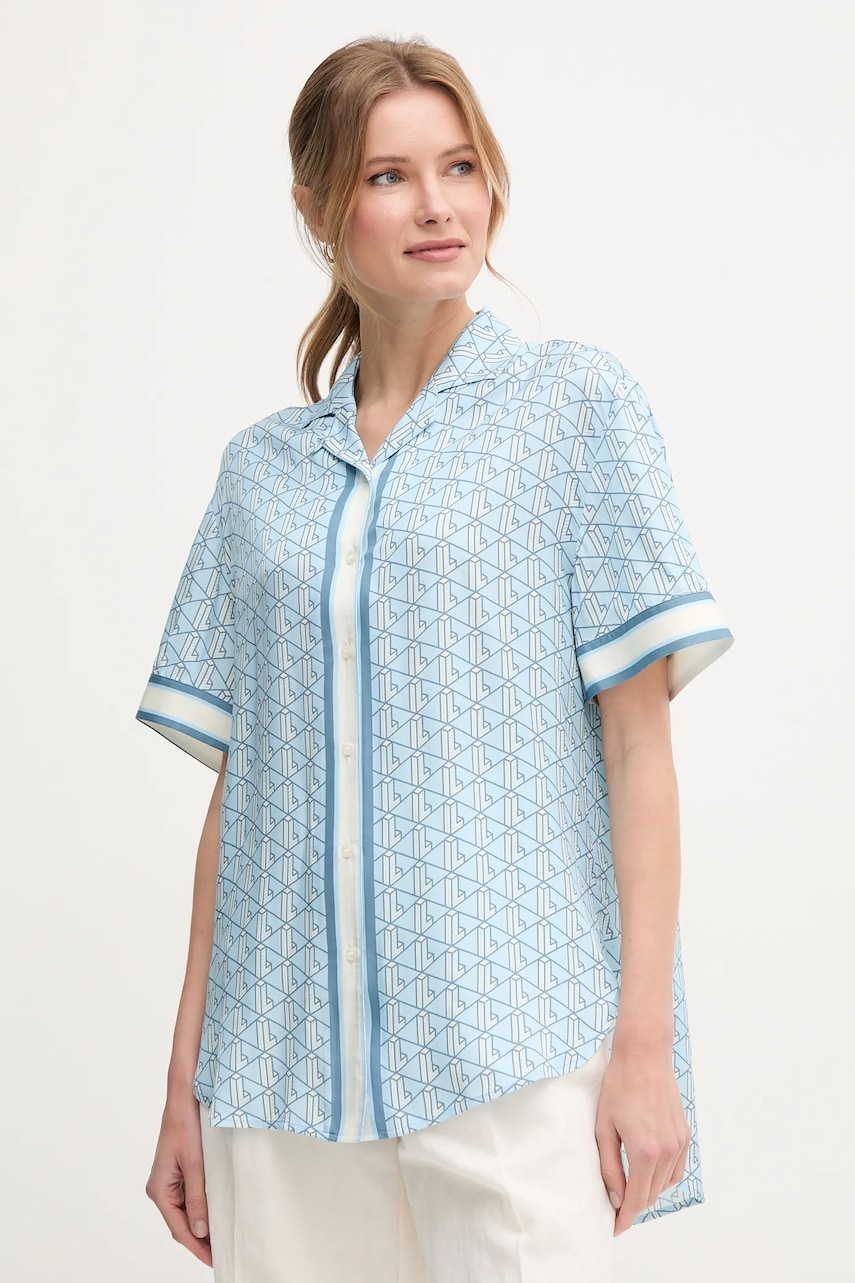 Lacoste cămașă femei, cu guler clasic, relaxed, CF0495 Lacoste cămașă femei, cu guler clasic, relaxed, CF0495