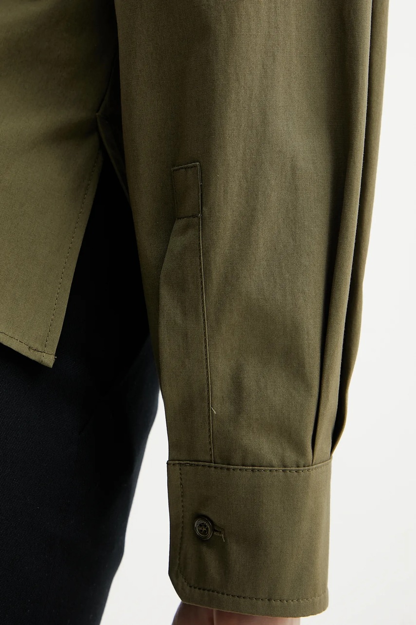 Βαμβακερό πουκάμισο Weekend Max Mara χρώμα: πράσινο, 2515111021600 φωτογραφία