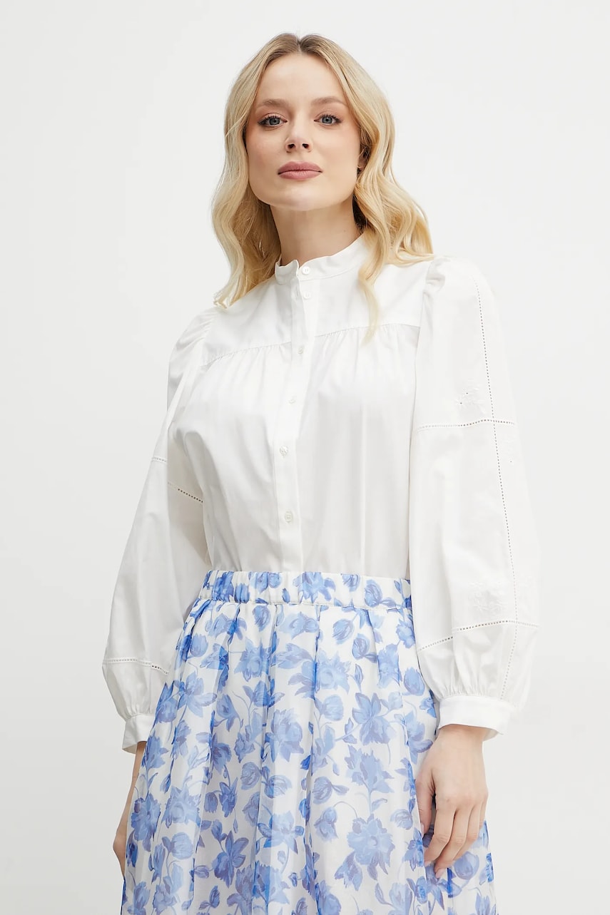 Weekend Max Mara camasa din bumbac femei, culoarea alb, regular, 2515111111600 Weekend Max Mara camasa din bumbac femei, culoarea alb, regular, 2515111111600