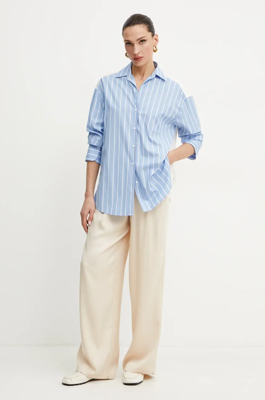 Хлопковая рубашка Weekend Max Mara женская relaxed классический воротник 2515111022600 Хлопковая рубашка Weekend Max Mara женская relaxed классический воротник 2515111022600