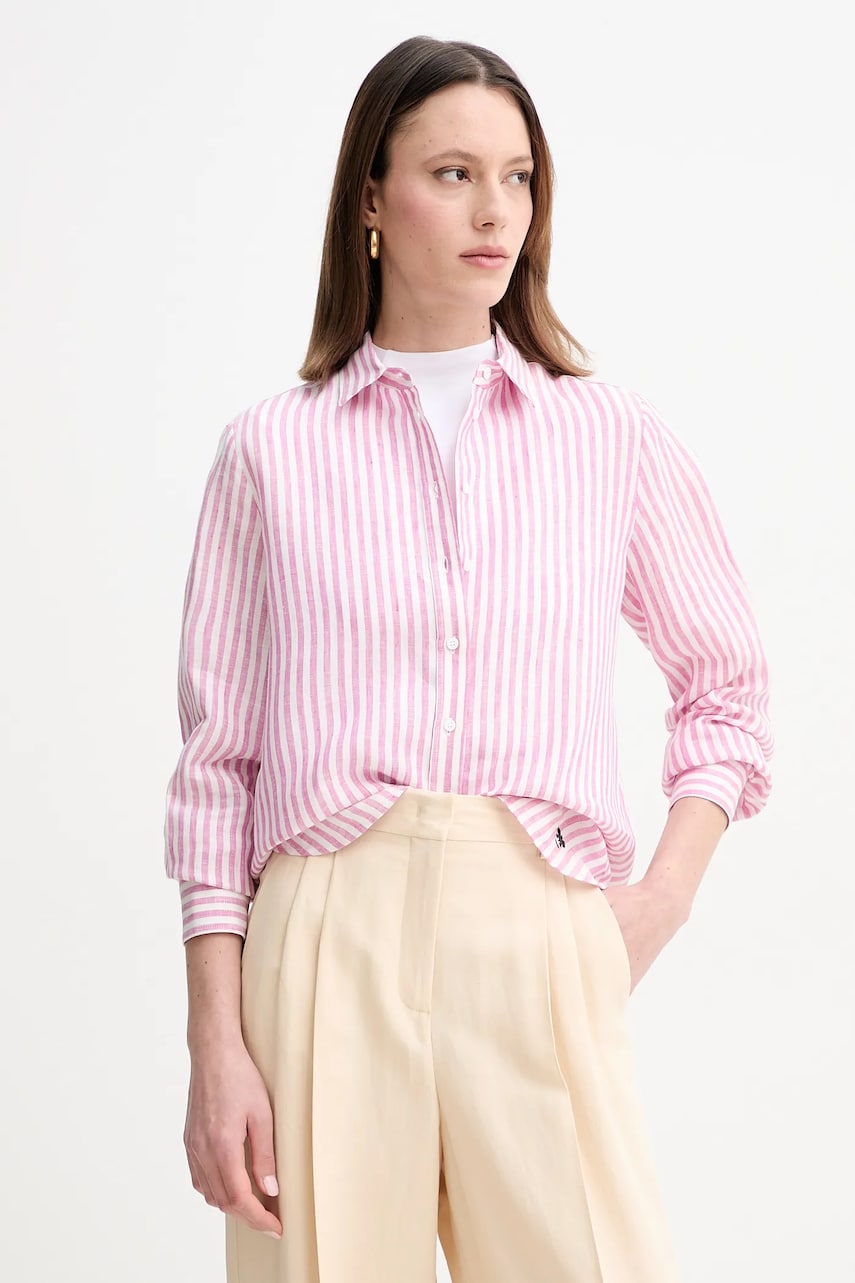 Weekend Max Mara cămașă de in femei, cu guler clasic, regular, 2515111052600 Weekend Max Mara cămașă de in femei, cu guler clasic, regular, 2515111052600