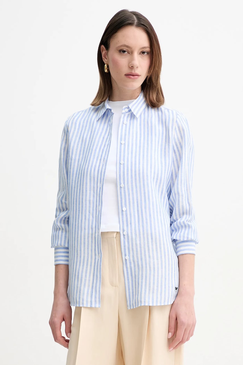Weekend Max Mara cămașă de in femei, cu guler clasic, regular, 2515111052600 Weekend Max Mara cămașă de in femei, cu guler clasic, regular, 2515111052600