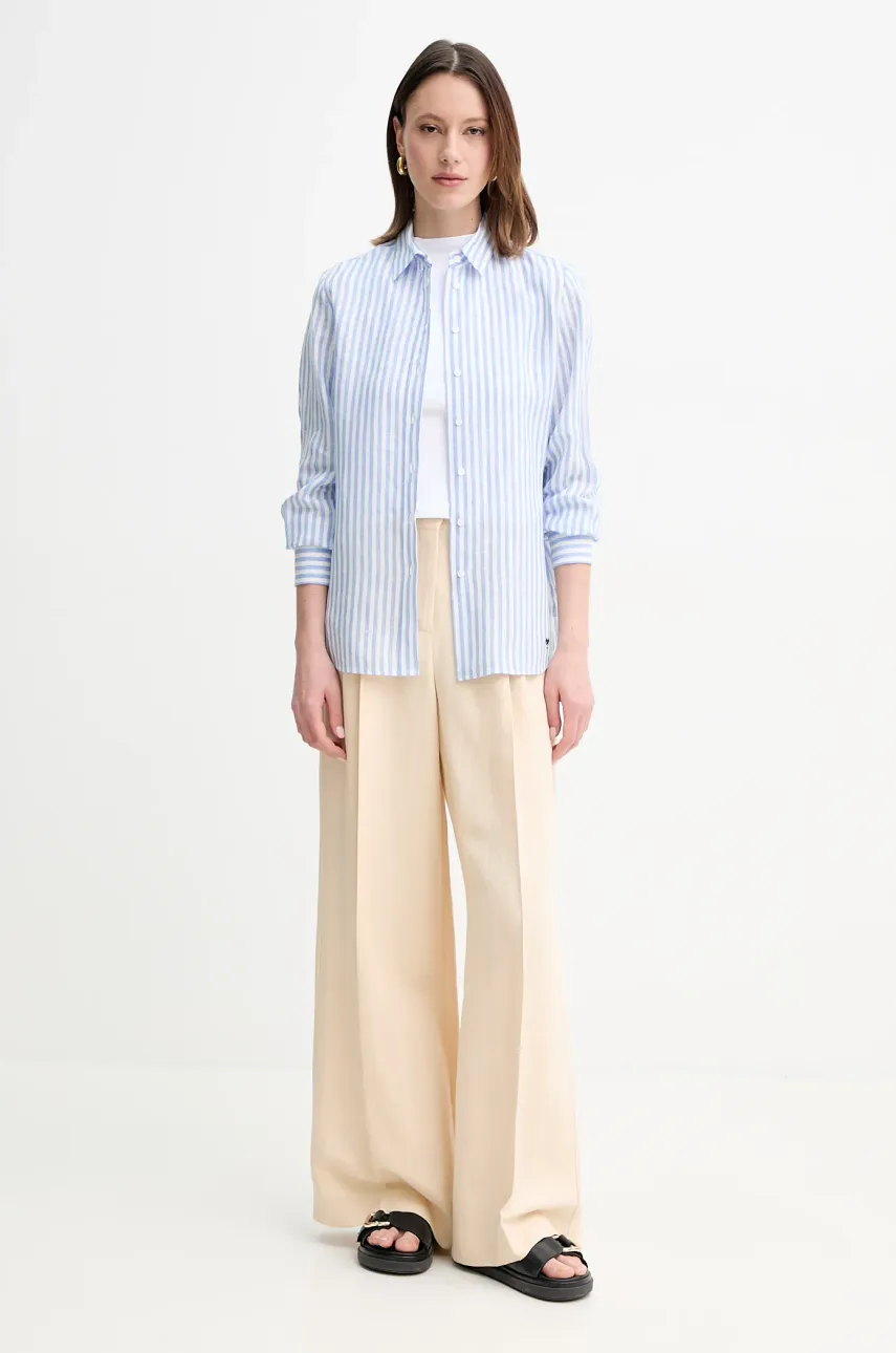 Льняная рубашка Weekend Max Mara женская regular классический воротник 2515111052600 Льняная рубашка Weekend Max Mara женская regular классический воротник 2515111052600
