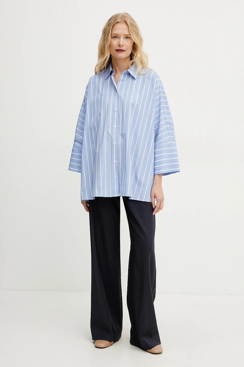 Хлопковая рубашка Weekend Max Mara женская relaxed классический воротник 2515111092600 Хлопковая рубашка Weekend Max Mara женская relaxed классический воротник 2515111092600