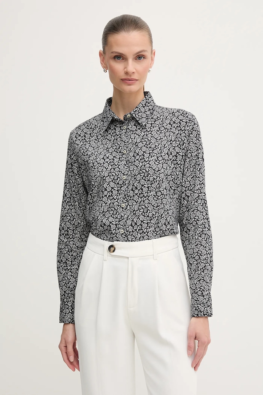 United Colors of Benetton cămașă culoarea alb, cu guler clasic, regular, 5Q6SDQ0AY