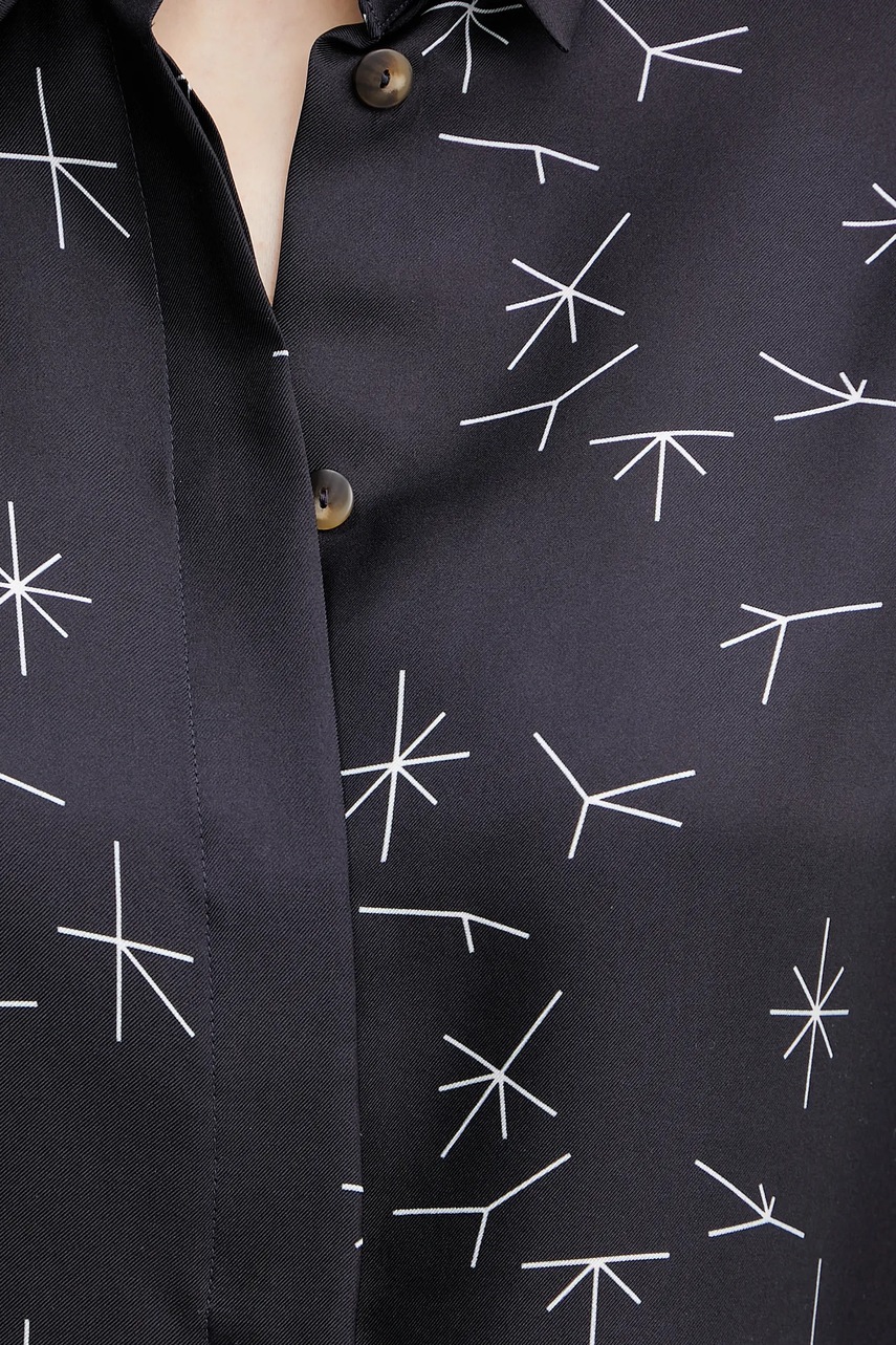 Μεταξωτό πουκάμισο MM χρώμα: μαύρο, 2516111037600 φωτογραφία