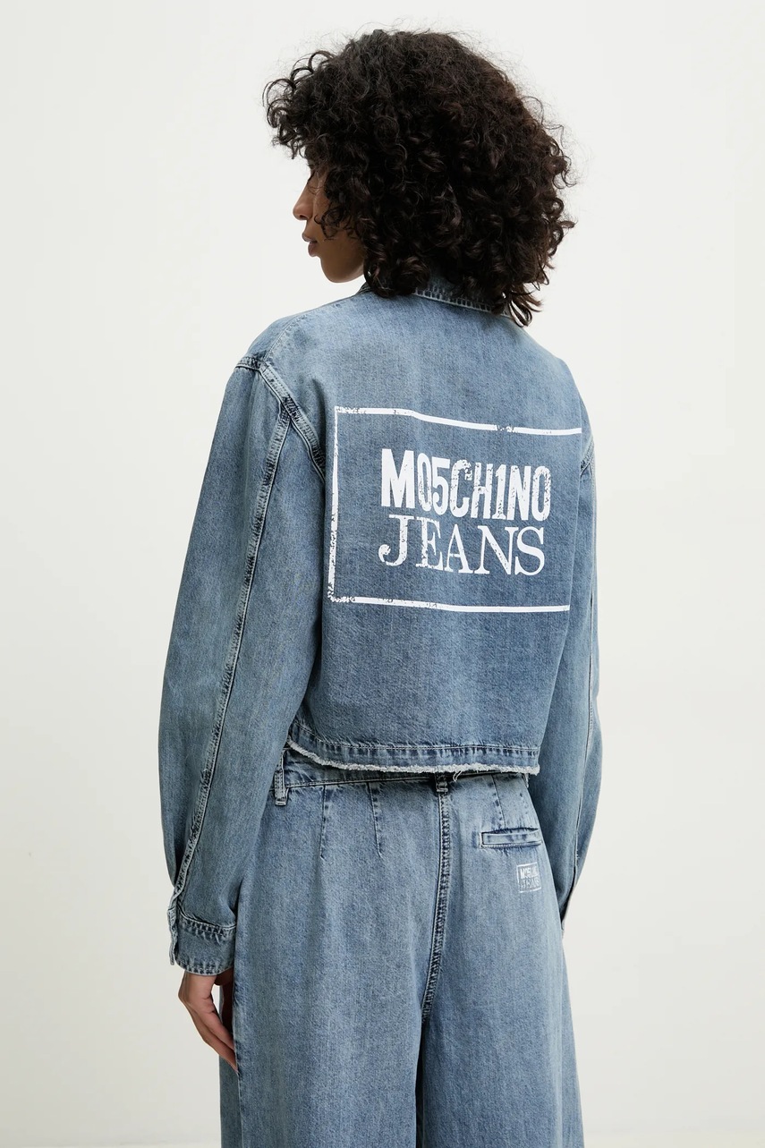 Βαμβακερό πουκάμισο Moschino Jeans φωτογραφία