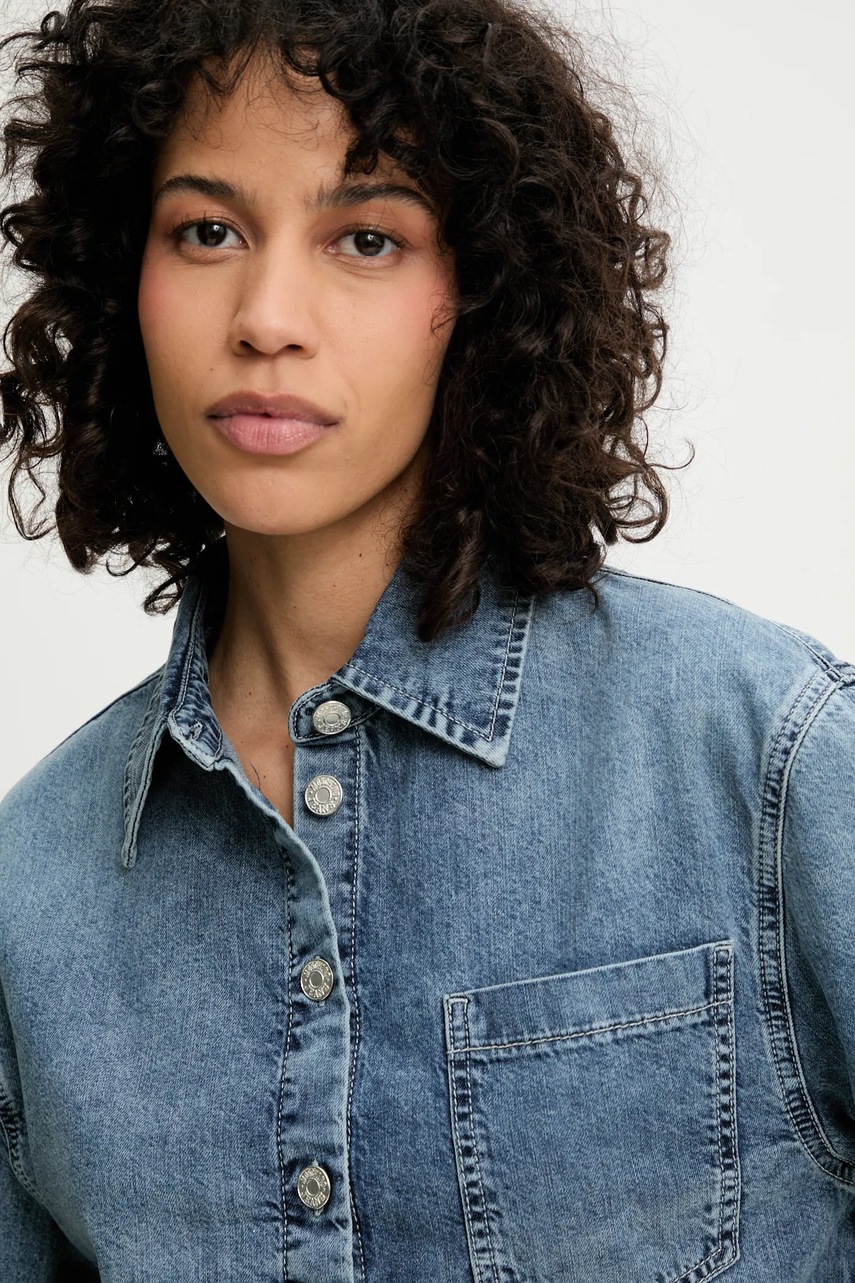 Βαμβακερό πουκάμισο Moschino Jeans φωτογραφία