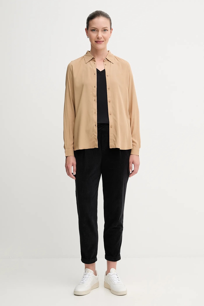 Рубашка United Colors of Benetton цвет розовый regular классический воротник 5WPWDQ0B0