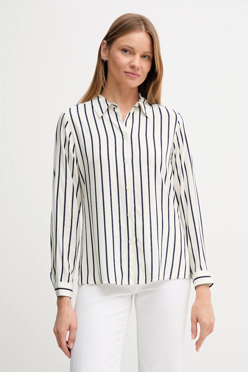 United Colors of Benetton cămașă culoarea verde, cu guler clasic, regular, 5T17DQ0AZ