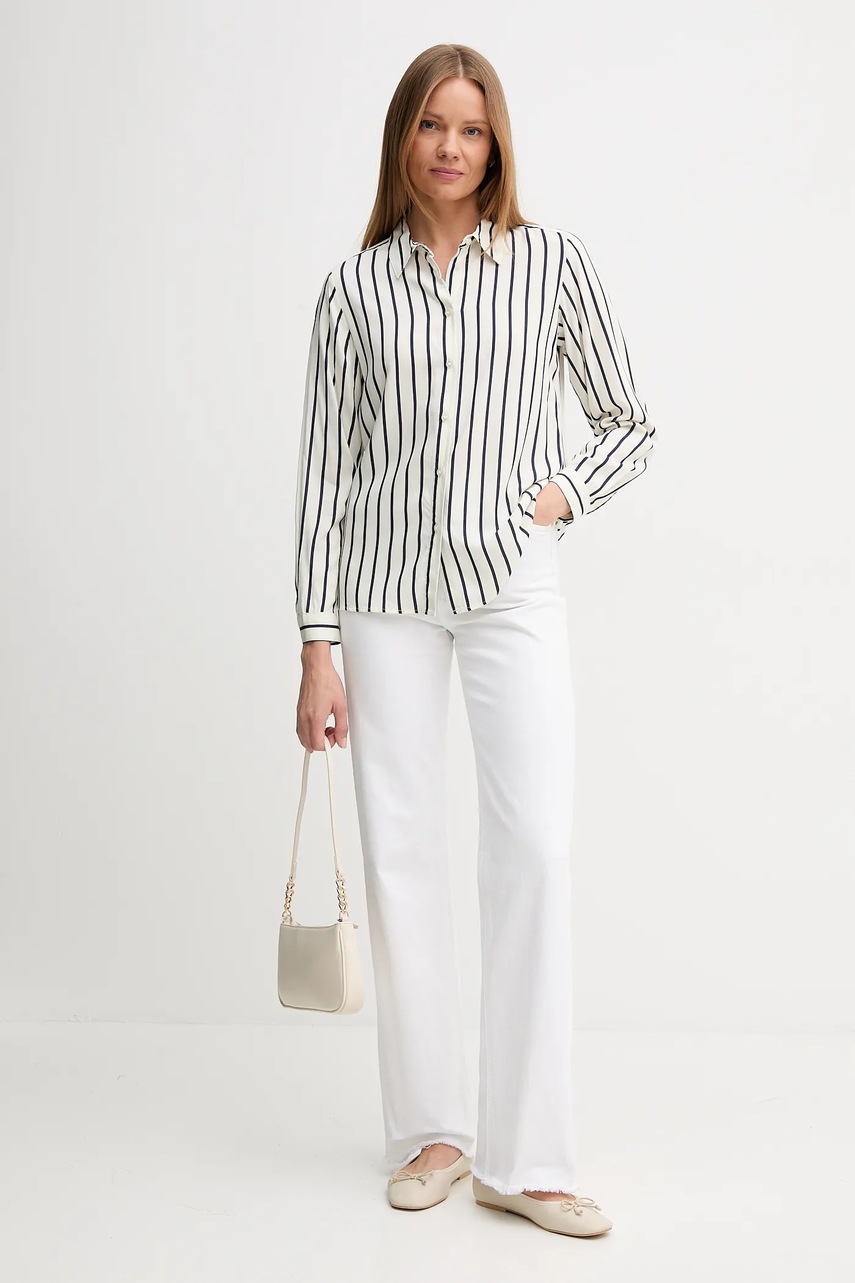 Рубашка United Colors of Benetton цвет зелёный regular классический воротник 5T17DQ0AZ