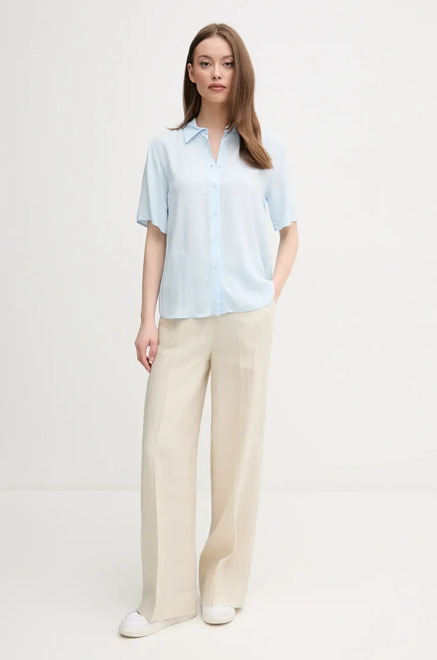 Рубашка United Colors of Benetton женская regular классический воротник 5WPWDQ0B1 Рубашка United Colors of Benetton женская regular классический воротник 5WPWDQ0B1