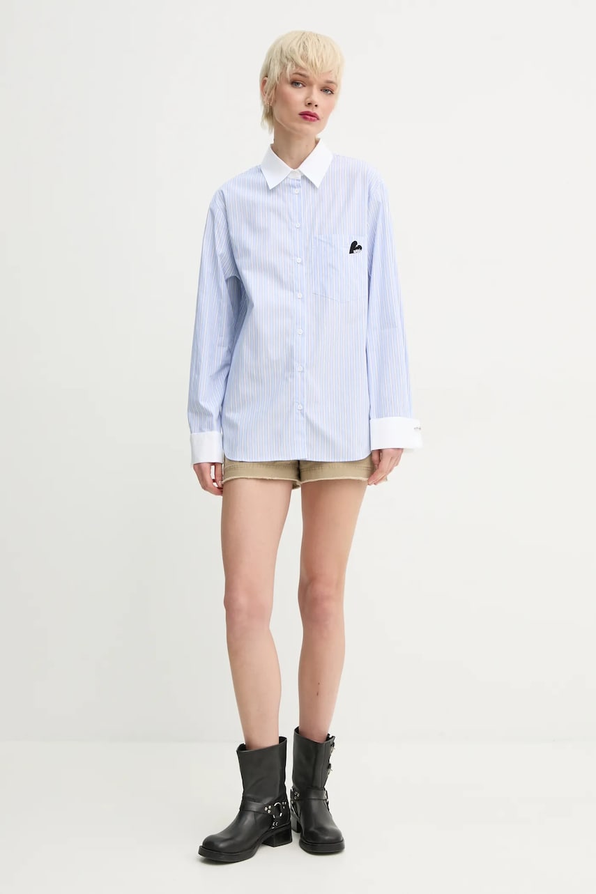Хлопковая рубашка ZADIG&VOLTAIRE женская relaxed классический воротник WWSH02165 Хлопковая рубашка ZADIG&VOLTAIRE женская relaxed классический воротник WWSH02165