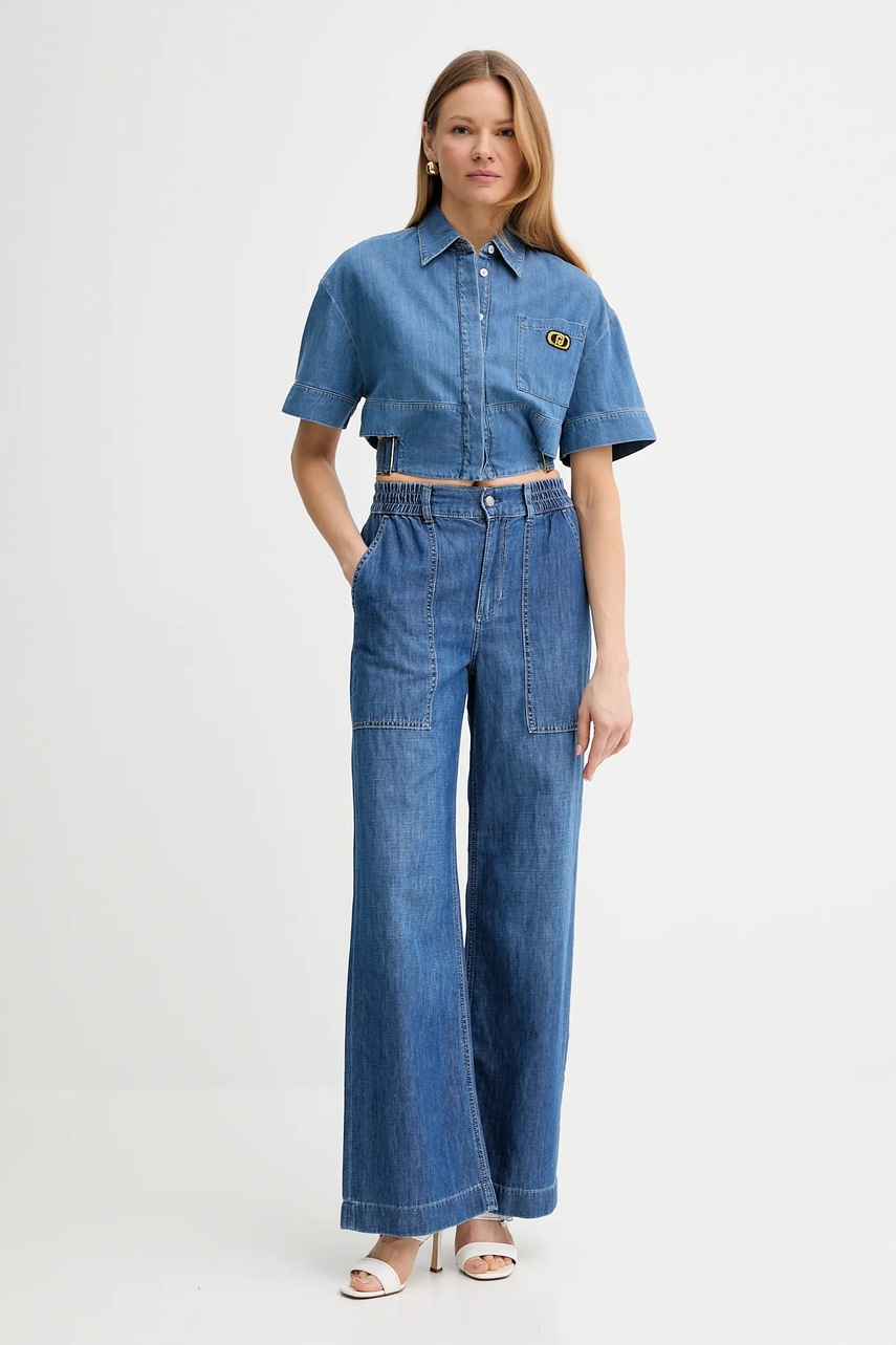 Джинсовая рубашка Liu Jo regular классический воротник UA5239 D4851