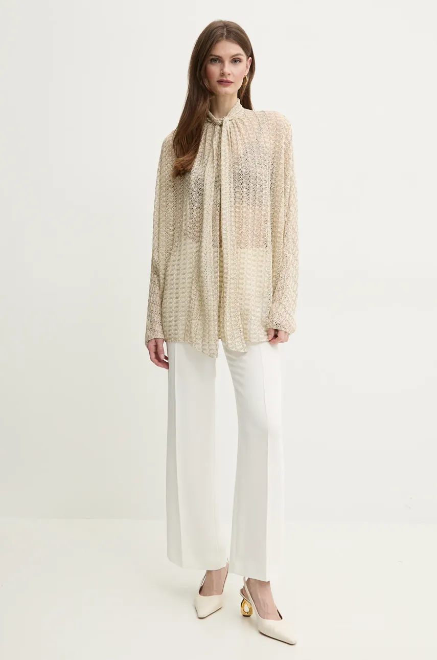 Блузка Missoni женская цвет бежевый узор DS25SJ08.BR010R Блузка Missoni женская цвет бежевый узор DS25SJ08.BR010R