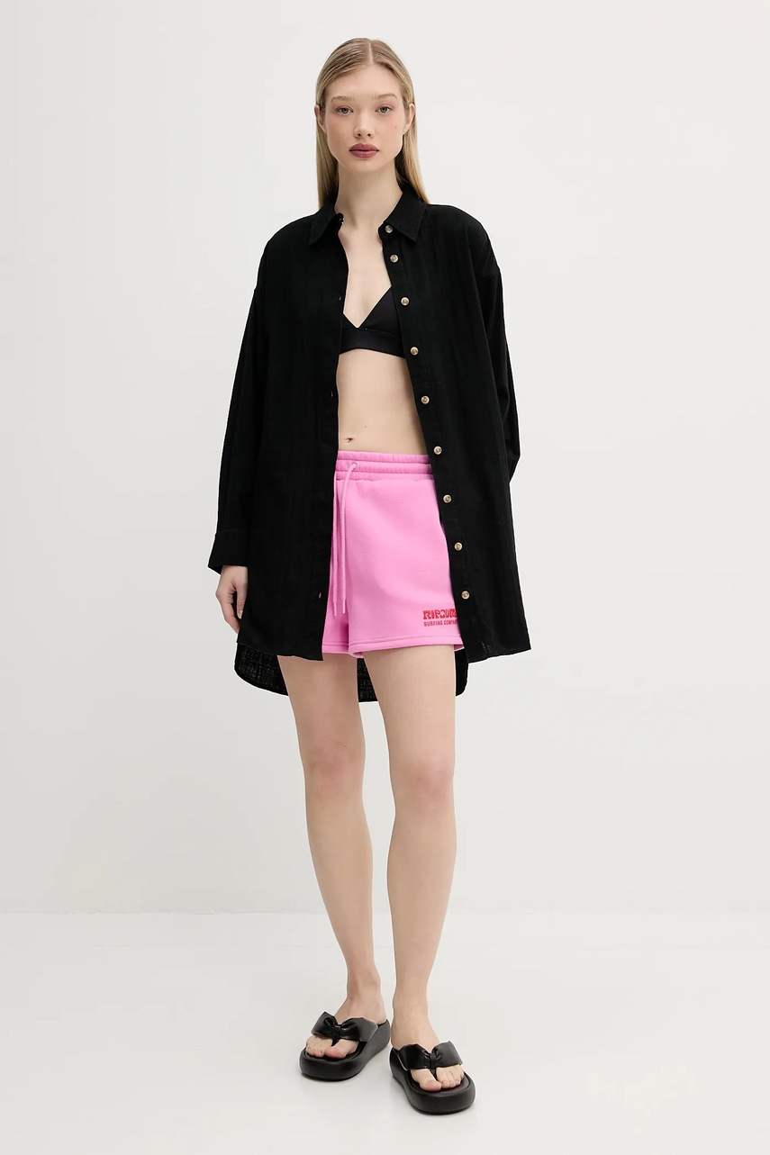 Хлопковая рубашка Superdry цвет чёрный regular классический воротник W4010470A-02A