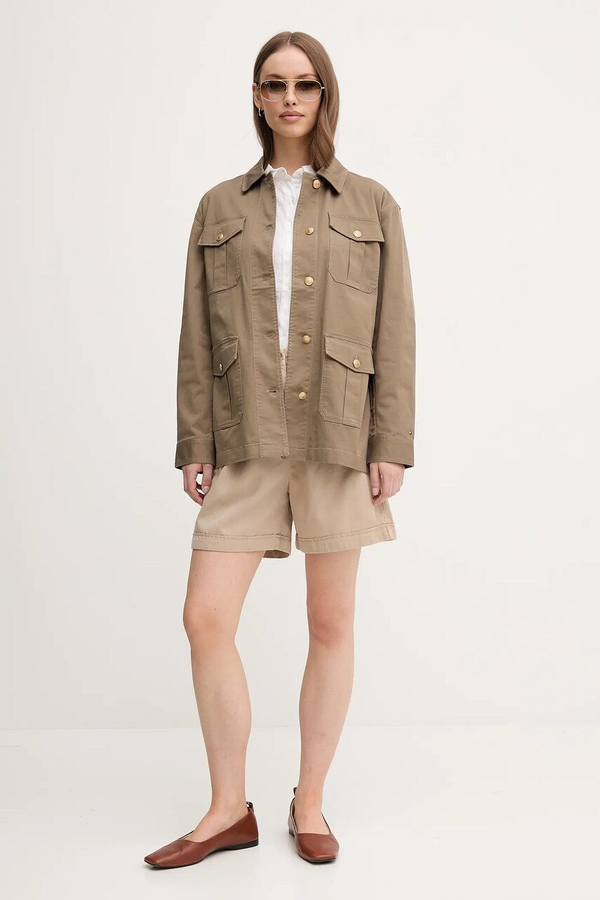 Льняная рубашка Tommy Hilfiger цвет белый relaxed классический воротник WW0WW46169 Льняная рубашка Tommy Hilfiger цвет белый relaxed классический воротник WW0WW46169