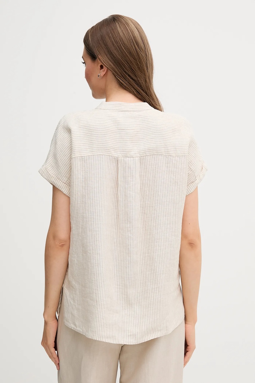 Tommy Hilfiger len ing állógalléros, bézs, relaxed, WW0WW44715 termék 2. képe