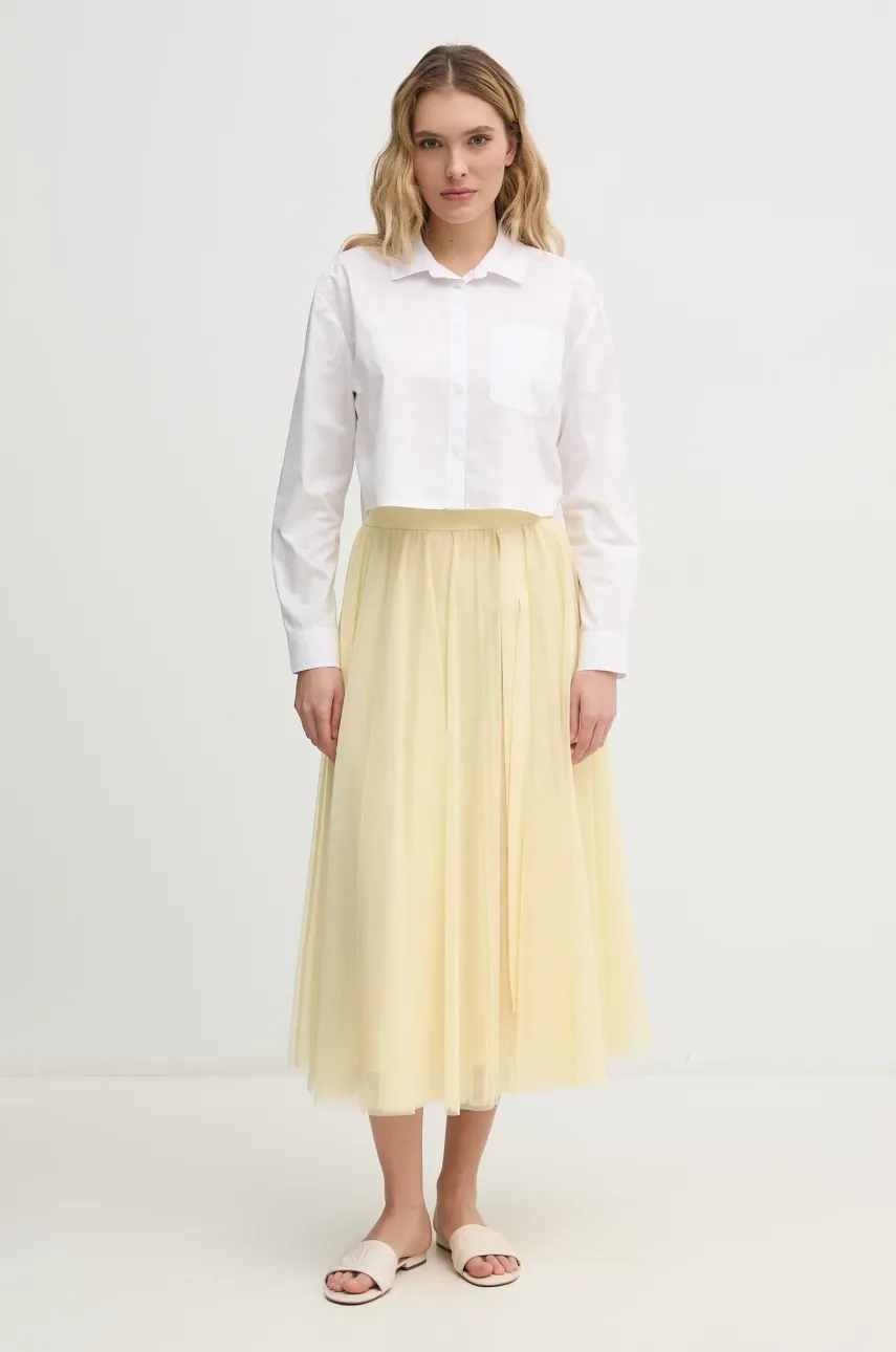 Хлопковая рубашка Dkny женская цвет белый relaxed классический воротник DJ5W2027 Хлопковая рубашка Dkny женская цвет белый relaxed классический воротник DJ5W2027