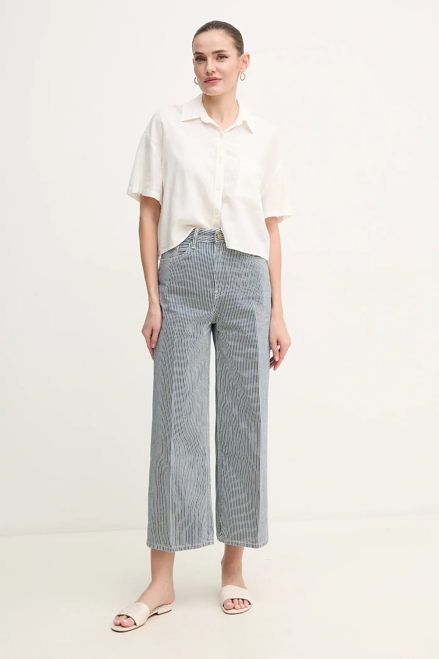 Льняная рубашка Dkny женская цвет бежевый relaxed классический воротник DJ5W2056 Льняная рубашка Dkny женская цвет бежевый relaxed классический воротник DJ5W2056