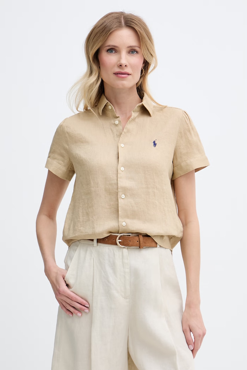 Polo Ralph Lauren cămașă pentru femei, din in