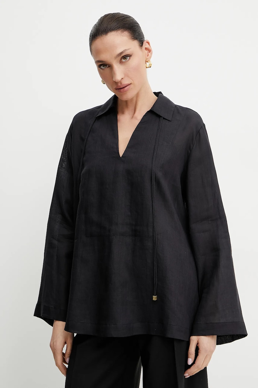 MICHAEL Michael Kors bluză femei, culoarea negru, uni, MS540SPH7A MICHAEL Michael Kors bluză femei, culoarea negru, uni, MS540SPH7A